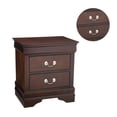 thumbnail image 4 of Simple Relax Wood Nightstand with 2 Drawers in Cappuccino, 4 of 5