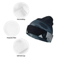 thumbnail image 3 of Lsque Moon Wolf Warrior Pattern Knitted Beanie, Unisex Winter Hat, Knit Hat Winter Beanies Thick Fisherman Beanies Cuffed Plain Skull Caps, 3 of 6