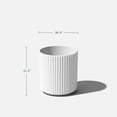 thumbnail image 2 of Sunside by Veradek 12" Ripple White Planter, 2 of 4