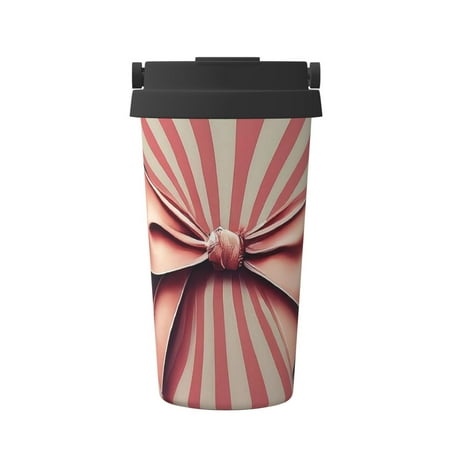 

Adobk Retro Bow Print Stainless Steel Coffee Mug -Vacuum Insulated Coffee Tumbler - Leakproof Travel Mugs Insulated for Hot & Cold Drinks