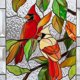 thumbnail image 3 of Colgador de ventana de panel de pájaros de vidrieras para jardín al aire libre (1) Ehuebsd Libre de BPA, 3 of 8