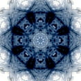 thumbnail image 2 of Nan 15x15 White Modern Wood Framed Museum Art Print Titled - Indigo Kaleidoscope II, 2 of 4