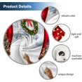 thumbnail image 4 of Christmas Window Curtain Winter Xmas Tree Print Curtains for Living Room Glitter Bokhen Light String Curtains Holiday Decor Rod Pocket Darkening Drapes for Bedroom 84 in x 84 in, 4 of 6