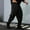 A01_Black, variant on Mens Athletic Solid Cargo Pants High Waisted Jogger Pants Drawstring Elastic Waist Baggy Relaxed Fit Trousers Beach Gym Workout Running Casual Pants with Mutil Pockets