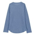 thumbnail image 5 of Kovlvoll Teen Girls Clothes Fall Tops Ribbed Knit Crew Neck Long Sleeve Shirt Loose Casual Comfy Warm Blouses Shirts, 5 of 5