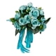 thumbnail image 4 of Ramo de novia, ramo de novia de mano, centro de mesa con flores de mano para novia, Azul, 4 of 9