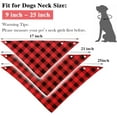 thumbnail image 3 of Birthday Plaid Dog Bandana with Button,Fall Dual Layer Soft Cotton Triangle Dog Scarf Kerchief Washable Girl Boy Dog Bandanas Adjustable Accessories for Medium Large Extra Large Dog Puppy Pet, 3 of 5