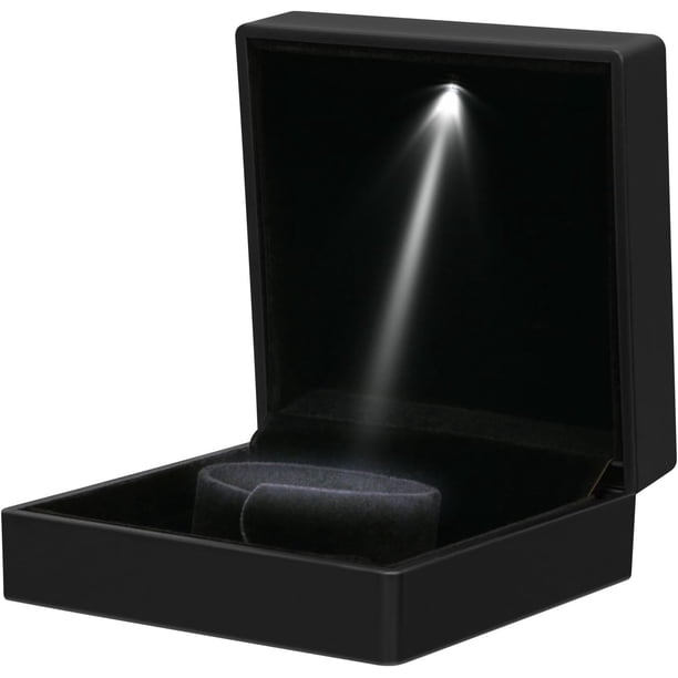 Cajas y Organizadores de Joyas LED, Caja Anillo de Compromiso de Luz Iluminado de Moda Caja de Exhibición de Joyería,Regalo para día de La Madre, Aniversario, Compromiso, Boda, Promesa