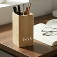 thumbnail image 2 of REGALWOVEN Multifunctional LED Alarm Clock with Pen Storage, 4-Level Brightness, Voice Wake-Up, Fits Bedside Table Khaki 5.5"L x 2.6"W x 2.8"H, 2 of 6
