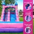 thumbnail image 5 of Pogo Bounce House Crossover Kids Inflatable Water Slide, Pink Unicorn With Blower, 12 ft, 5 of 8