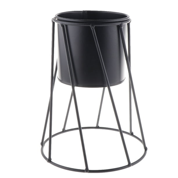 Soporte de Metal para Plantas Decoración de Jardines, Jardines, Ingeniería B Negro