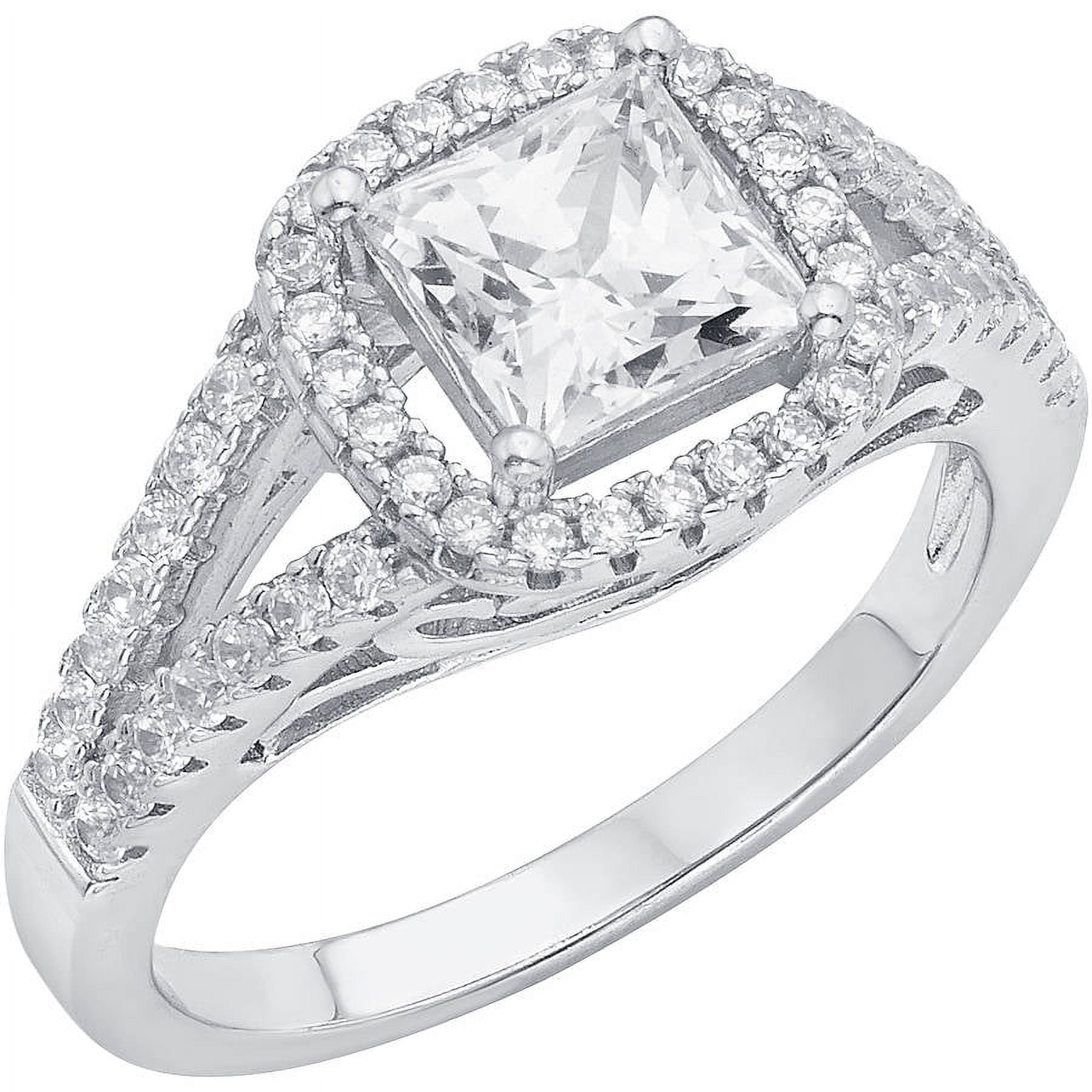 Arista 5/8 Carat T.G.W. Swarovski Crystal and Cubic Zirconia Women's Engagement Ring in Sterling Silver