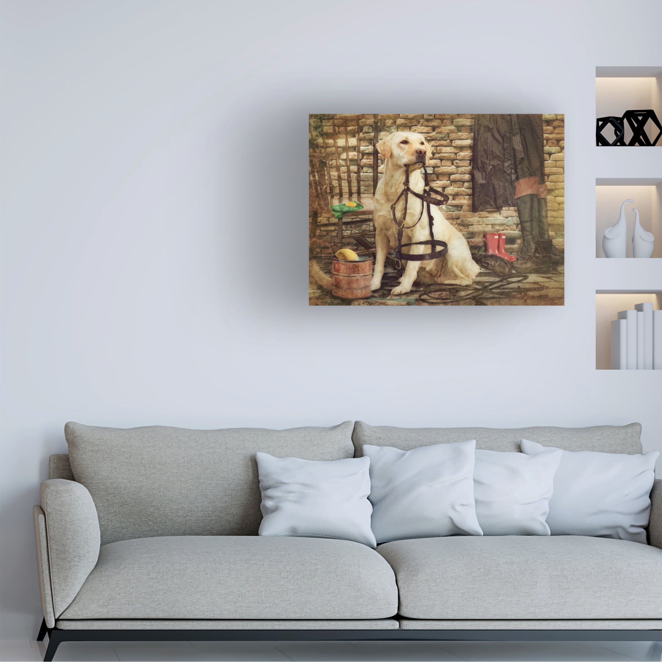 Canvas Wall Art - Trudi Simmonds 'The Tack Room' Wall Art for Living Room, Bedroom, or Office Décor by Trademark Fine Art - 47 x 35 Inches
