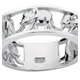 thumbnail image 2 of Elephant Migration Eternity Ring Sterling Silver 925 (Sizes 4-15), 2 of 3