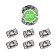 thumbnail image 4 of UKCOCO 100Pcs European Aluminum Extrusions Slim T-Nut Thread T Sliding Nut Square Blocks Aluminum Profile Accessories (Silver), 4 of 8