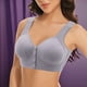 thumbnail image 3 of Gibobby Brasieres Deportivos Para Mujer Sujetador grande con hebilla lateral delantera para mujer, borde sin movimiento de anillo de, ajuste de reunión sin costuras(Azul,36), 3 of 4