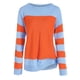 thumbnail image 1 of Más el tamaño del suéter del hombro bicolor dos tonos gota Rosegal Blusas Tallas Grandes, 1 of 5