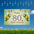 thumbnail image 4 of Glittery 80th Birthday Backdrop Banner with Balloons Stars and Crown Party Decorations for Birthday Party Photography Props and Home Decorations, 4 of 7