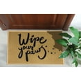 thumbnail image 3 of Ottomanson Machine Washable Non-Slip Rubberback 2x3 Wipe Your Paws Doormat for Entryway, 20" x 30", Beige, 3 of 6