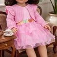 thumbnail image 6 of 18 Inch Doll Clothes Set, Knit Cardigan & Tulle Dress with 3D Butterfly, Winter Princess Outfit for Dolls, 6 of 6