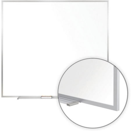 Ghent 48.5" x 48.5" Silver Aluminum Frame Non-Magnetic Whiteboard