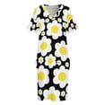 thumbnail image 3 of Vestido holgado Retro de margaritas y flores para mujer falda de verano vestido de fiesta elegante de lujo 60", 3 of 6
