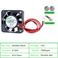 thumbnail image 4 of ACP4010 4cm 40mm fan 40x40x10mm DC5V 12V 24V Small cooling fan for 3D printer with North and South Bridge heat sink, 4 of 7