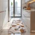 thumbnail image 4 of Brown Mushroom Flower Light Pattern Kitchen Rug Mat,Kitchen Runner Rugs Non Skid Washable,Decorative Kitchen Floor Mats for Kitchen,Sink,Laundry,17"x47.2", 4 of 7