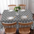 thumbnail image 3 of Modern Geometric Grey Table Cloth Waterproof Tablecloths, Abstract Classic Moroccan Minimalist Tablecloth Dining Table Cover for Kitchen Party Tabletop Outdoor, Rectangle Tablecloth 60x102 Inch, 3 of 9