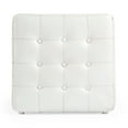 thumbnail image 4 of Butler Leon White Leather Ottoman, 4 of 8