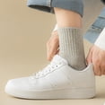 thumbnail image 4 of comerut 1 Pair Socks Thickened Elastic Anti-slip Mid-tube Solid Color Matching Floor Socks Warm Soft No Ddor Sweat Absorption Four Seasons Socks, 4 of 8