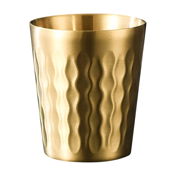 Stainless Steel Tumbler With Textured Wave Pattern Surface Reusable Drinking Cup For Home And Office Use