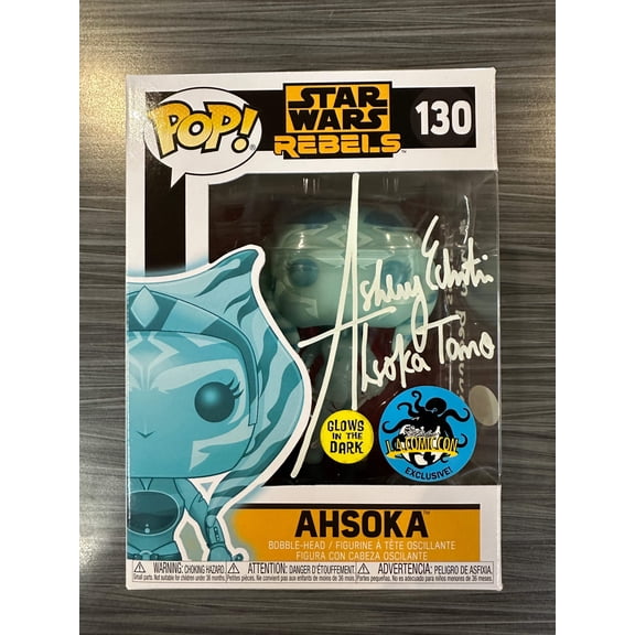 Collectible Funko POP! Star Wars Rebels: Ahsoka (GiTD)(LACC)(Signed/Ashley Eckstein/JSA) #130