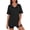 Black, variant on Fantaslook Short Sleeve T Shirts for Women Crew Neck Side Split Tunic Tops Casual Summer Shirts