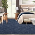 thumbnail image 2 of HOMERRY 9' x 12' Area Rug for Living Room Washable Bedroom Modern Solid Jacquard Textured Carpet for Floor Decoration, Navy, 2 of 7