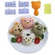 thumbnail image 1 of Juego de moldes para rollos de arroz y verduras para niños, bonito diseño de oso, molde para sushi, molde para arroz, molde para cebolla, accesorios para bento, herramientas de cocina para bricolaje, 1 of 5