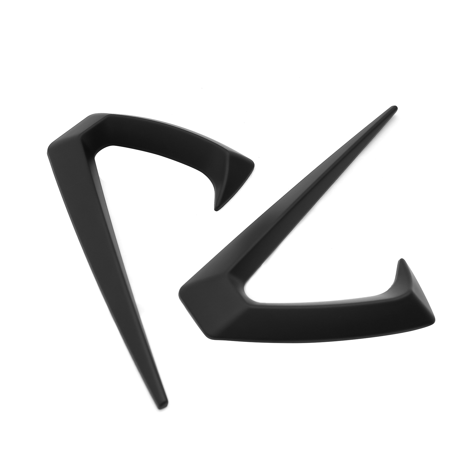 Ikon Motorsports Side Fender Trim Compatible with 2025-2026 Tesla Model Y Juniper, IKON Style Vent Molding Cover ABS Plastic Air Flow Intake Decor 2PC Matte Black Garnish Spoiler Fin
