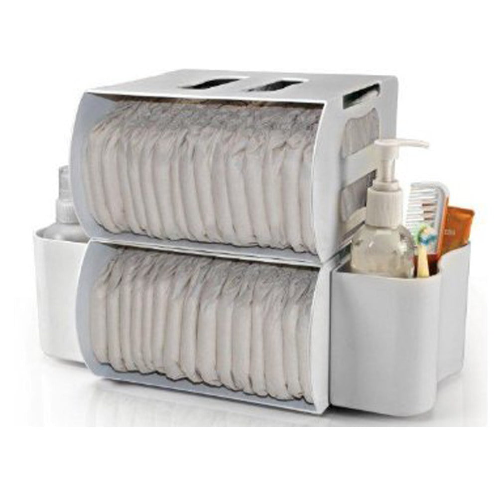 Prince Lionheart Diaper Depot Baby Wipes/Diaper Storage for Changing Station 