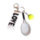 thumbnail image 4 of Llavero con forma de raqueta de tenis, regalo para Año Nuevo, San Valentín, bolso, mujeres y hombres. Blanco plateado, 4 of 9