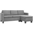 thumbnail image 2 of Lacoo Suede L-Shape Sectional Sofa Sofa for Living Room, Light Gray, 2 of 8