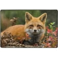 thumbnail image 4 of Dreamtimes Fall Red Fox Area Rug 36x24in Autumn Wild Animal Non-Slip Floor Carpet Comfort Floor Mats Decor for Indoor Living Dining Room and Bedroom Area, 4 of 7