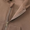 thumbnail image 6 of GYRATEDREAM Baby Boys Girls Fall Winter Hooded Jacket Toddler Long Sleeve Zip Up Cotton Thick Hoodie Coat with Pockets Kids Warm Windpoof Outerwear Khaki for 12M-10T, 6 of 8
