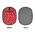 thumbnail image 2 of Pofeuu Hohoho Print Silicone Pot Mat Mitten With Hanging Loop Heat Resistant Oven Mitts Non-Slip Bbq Baking Smoking Potholders, 2 of 7