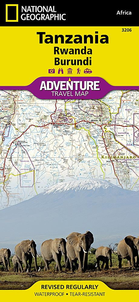 Tanzania Rwanda Burundi Adventure Map