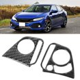 thumbnail image 2 of Suuonee Tapacubos para volante de coche, 2 piezas de fibra de carbono para el interior del coche, para Honda Civic Sedan 2016-2018 Ecomeon no, 2 of 5