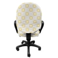 thumbnail image 3 of Ethnic Office Chair Slipcover, Elaborated Ornamental Endless Pattern of Motifs, Protective Stretch Decorative Fabric Cover, Standard Size, Earth Yellow Pale Grey, by Ambesonne, 3 of 5