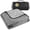 Grey/Light Grey Fleece, variant on SUN CUBE Large Waterproof Camping Blanket, Fleece Quilted Stadium Blanket for Cold Weather, Windproof Foldable Outdoor Blanket Mat for Picnic, Beach, Pets, Car, 60x80in (Navy Blue/Grey)