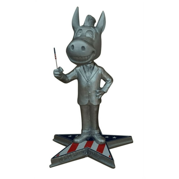 Democrat Donkey Presidential Campaign 2016 Silver Version Bobblehead