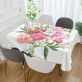 thumbnail image 5 of Flowers Pattern Rectangle Tablecloth, Dust Proof Anti Wrinkle Wipeable Table Cloth Tabletop for of Dinner Kitchen Wedding Holiday Party 54"x54" Home Decor, 5 of 7