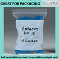thumbnail image 4 of 2 Mil Clear Reclosable White Block Zip Poly Bags - 5 x 5 W & (100 Bags), 4 of 7